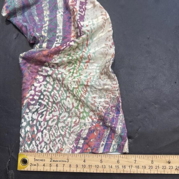 Soft Surroundings Boho Multi Mixed Print Geometric Knit Blouse Size M NWT - Picture 7 of 12